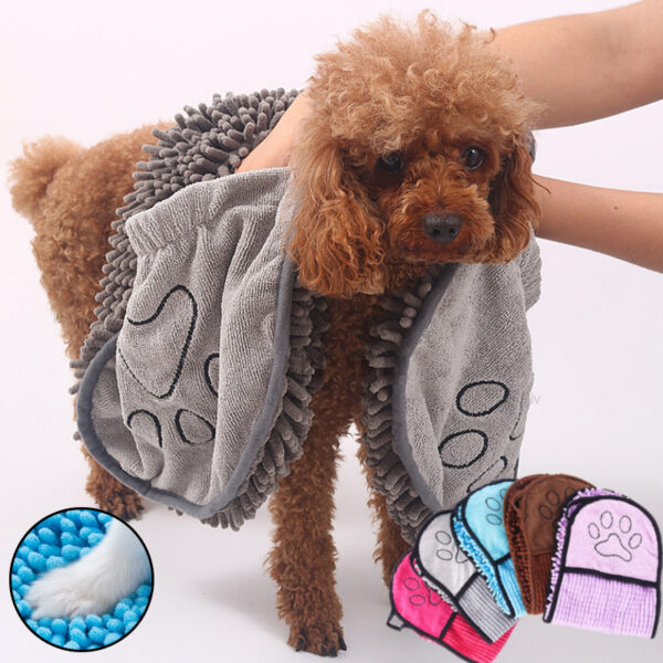 Microfiber Super Absorbent Bathrobe Quick-Drying Pet Towel - Image 6
